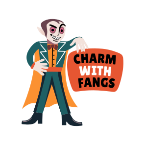 Fang Charm, Dracula, Costume, Character, Scary icon