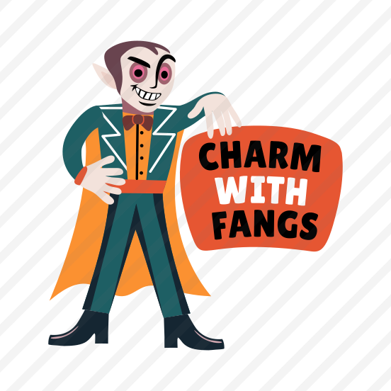 Fang Charm, Dracula, Costume, Character, Scary preview