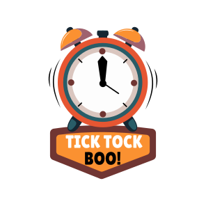 Halloween Clock, Timekeeper, Countdown, Timer, Typography icon