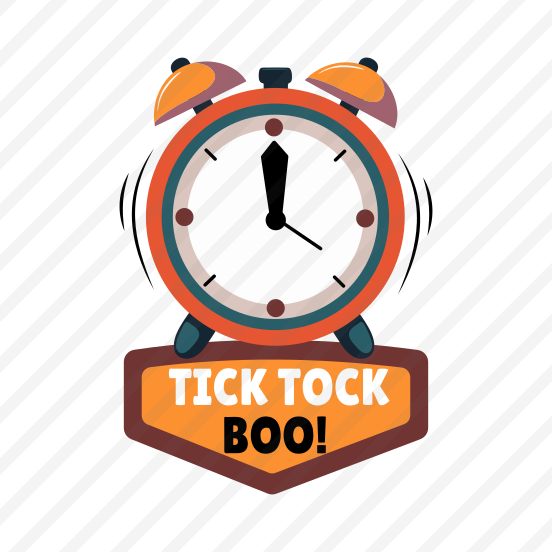 Halloween Clock, Timekeeper, Countdown, Timer, Typography preview