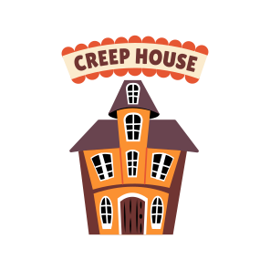 Haunted House, Mansion, Building, Architecture, Typography icon