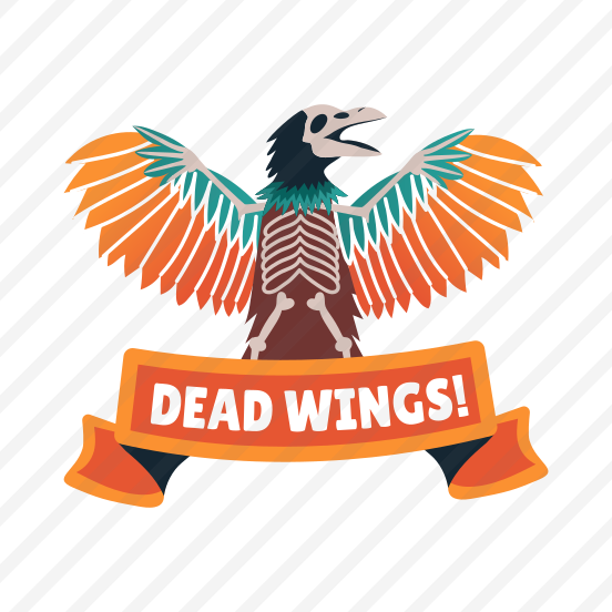 Skeletal Bird, Flying, Spooky Wings, Macabre, Scary preview