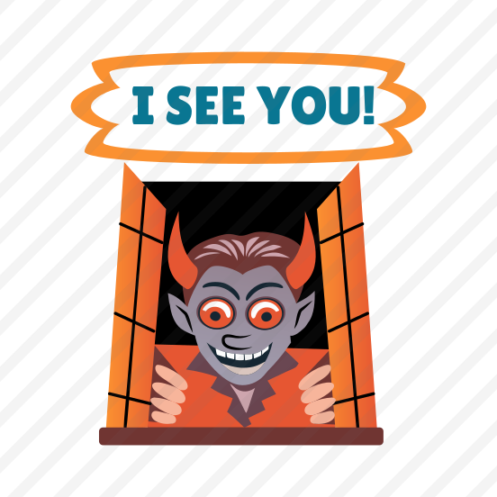 Smiling Vampire, Spooky, Haunted, Typographic, Scary preview