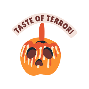 Spooky Apple, Fruit, Food, Candy, Dessert, icon