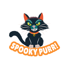 Spooky Cat, Grumpy, Animal, Scary, Typography icon