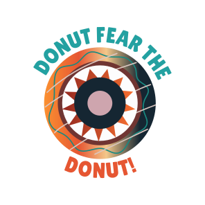 Spooky Donut, Dessert, Food, Hypnotic, Typography icon