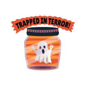 Trapped Ghost, Jar, Container, Spooky, Horror icon