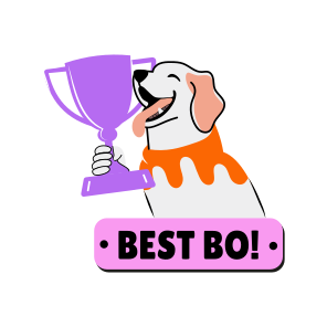 Champion Dog, Trophy, Pet, Animal, Typography icon