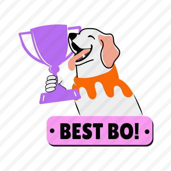 Champion Dog, Trophy, Pet, Animal, Typography preview