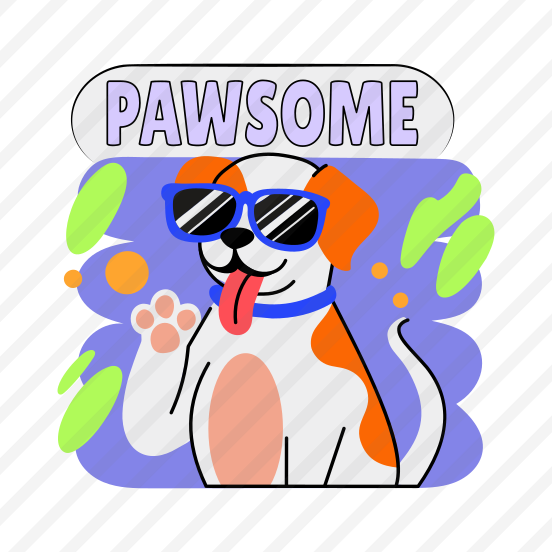 Cool Dog, Pet, Companion, Animal, Typography, preview