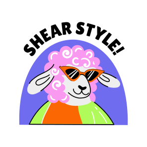 Cool Sheep, Pet, Animal, Typography, Lettering icon