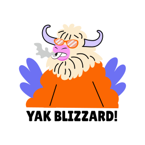 Cool Yak, Pet, Animal, Typography, Cartoon icon