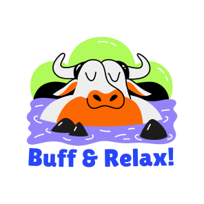 Cow Resting, Relaxing, Animal, Typography, Lettering icon