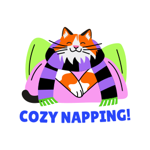 Cozy Napping, Cat, Feline, Pet, Animal, icon