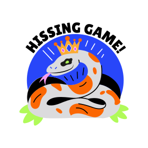 Crowned Snake, Serpent, Hissing, Typography, Lettering icon