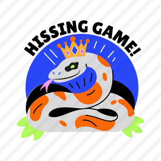 Crowned Snake, Serpent, Hissing, Typography, Lettering preview