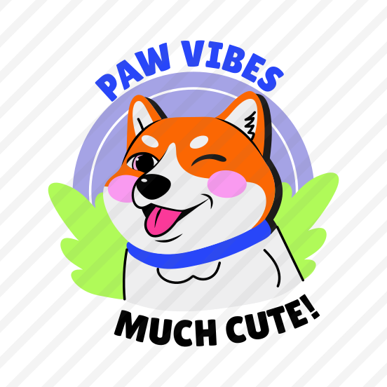 Cute Dog, Paw Vibes, Pet, Animal, Typography preview