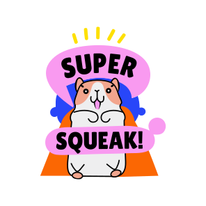 Cute Rodent, Rat, Pet, Animal, Typography icon