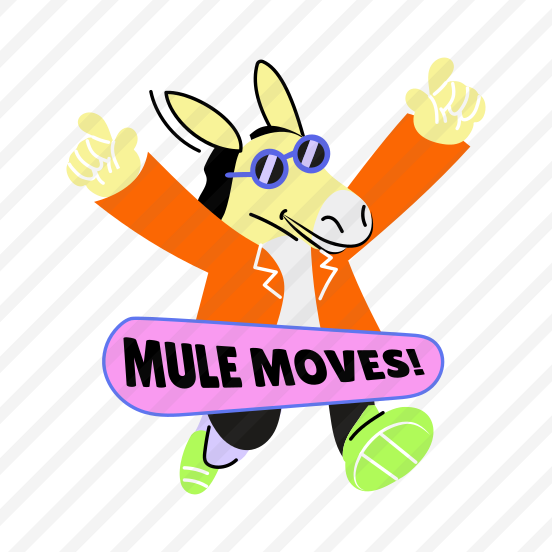 Dancing Donkey, Mule, Enjoying, Animal, Typography preview