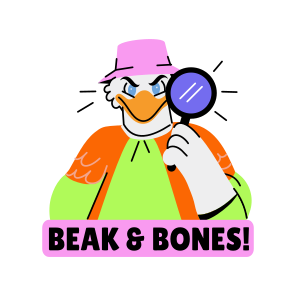 Detective Chicken, Rooster, Animal, Typography, Lettering icon