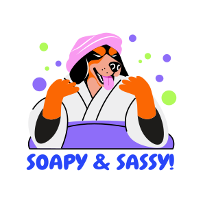 Dog Bath, Pet, Animal, Typography, Lettering icon