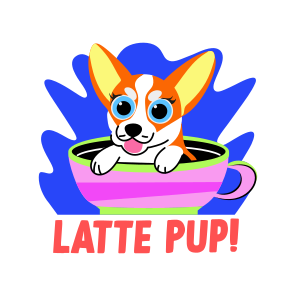 Dog Cup, Pup, Pet, Animal, Typography icon