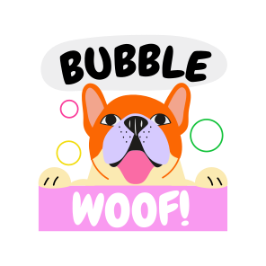 Dog, Pug, Pet, Animal, Typography icon