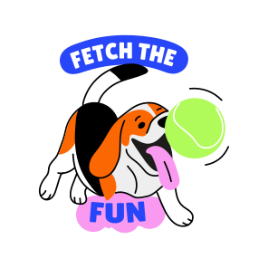 Dog Toy, Playing, Pet, Animal, Typography icon