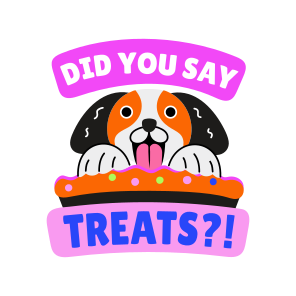 Hungry Dog, Treats, Pet, Animal, Typography icon