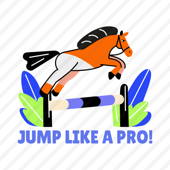 Jumping Horse, Racing, Pet, Animal, Typography preview