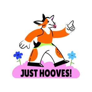 Just Hooves, Goat, Pet, Animal, Typography icon