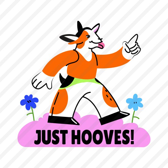 Just Hooves, Goat, Pet, Animal, Typography preview