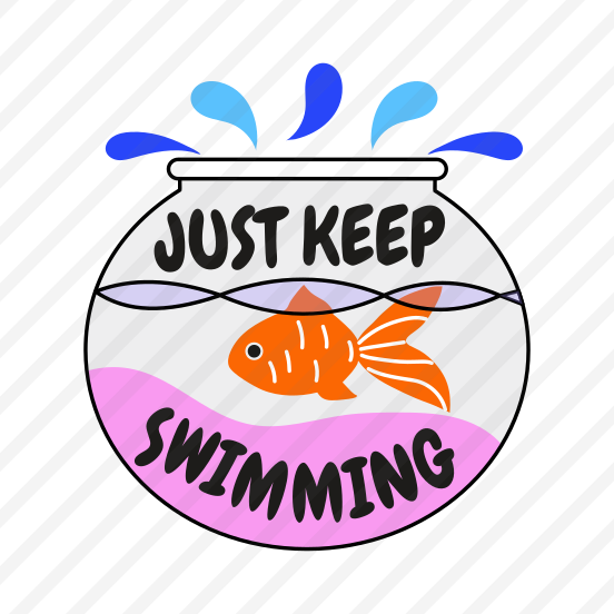 Keep Swimming, Fish, Pet, Animal, Typography preview