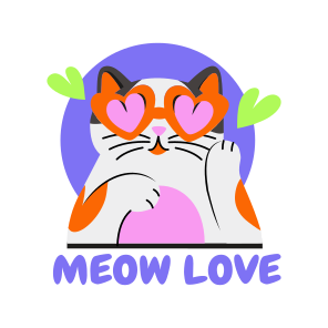 Lovely Cat, Feline, Pet, Animal, Typography icon