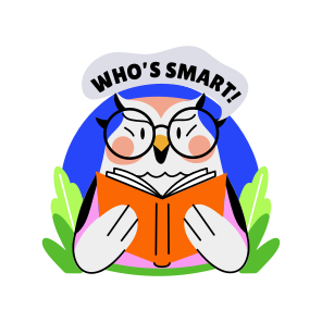 Owl Reading, Bird, Wisdom, Typography, Lettering icon