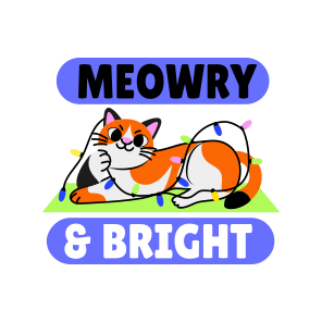Playing Cat, Feline, Pet, Animal, Typography icon