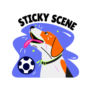 Playing Dog, Pet, Animal, Typography, Lettering icon