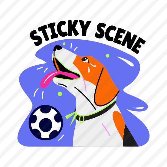 Playing Dog, Pet, Animal, Typography, Lettering preview