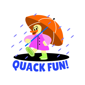 Quack Fun, Raining, Duck, Bird, Enjoying icon