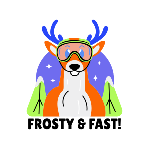 Reindeer, Stag, Deer, Animal, Typography, icon