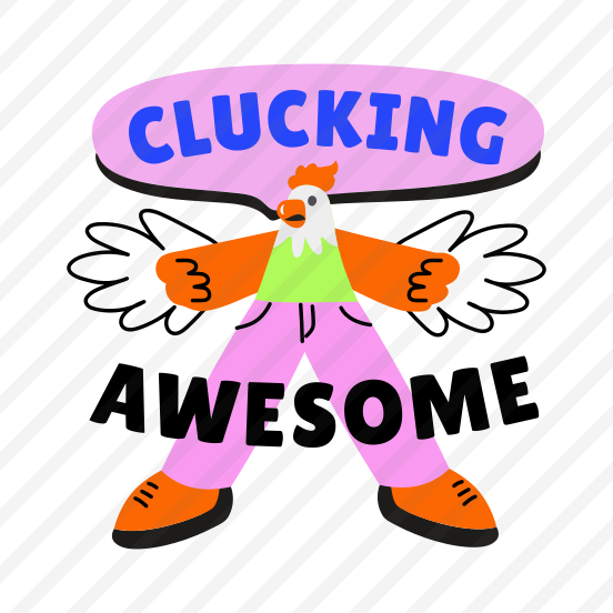 Rooster, Awesome, Bird, Typography, Lettering preview