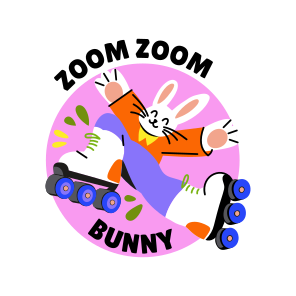 Skating, Bunny, Rabbit, Enjoying, Animal icon