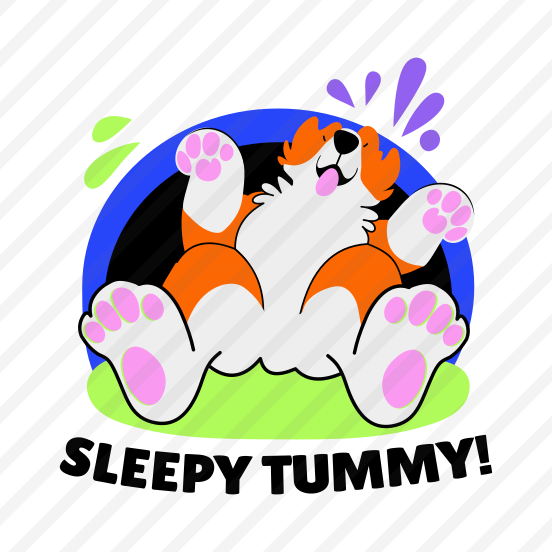 Sleeping Dog, Pet, Animal, Typography, Resting, preview