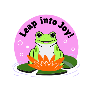 Smiling Frog, Toad, Amphibian, Typography, Lettering icon