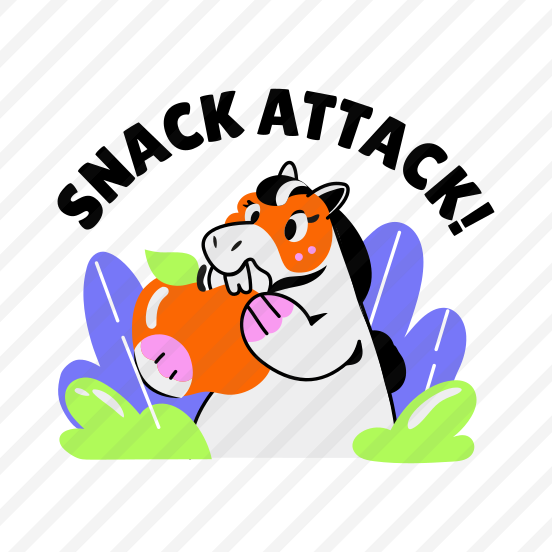 Snack Attack, Eating, Pet, Animal, Typography preview