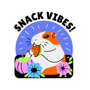Snack Vibes, Rodent, Eating, Pet, Animal, icon