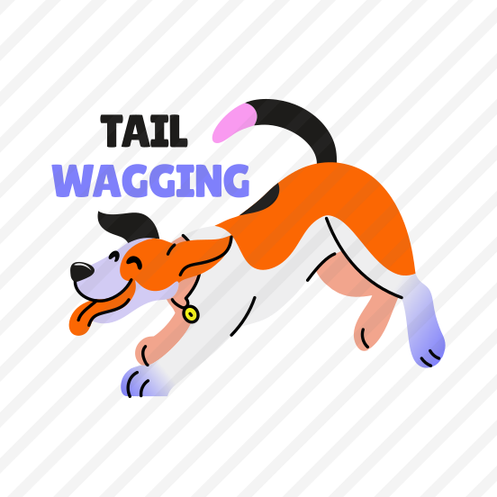 Tail Wagging, Dog, Pet, Animal, Typography preview