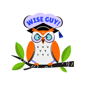 Wise Owl, Bird, Wisdom, Typography, Lettering icon