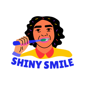 Brushing Teeth, Toothbrush, Hygiene, Cleaning, Typography icon