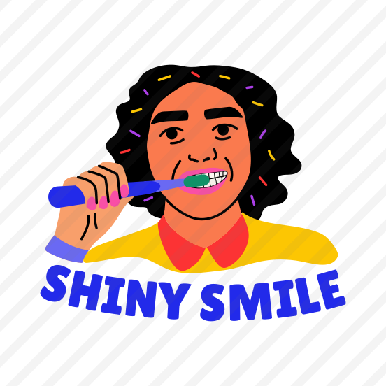 Brushing Teeth, Toothbrush, Hygiene, Cleaning, Typography preview